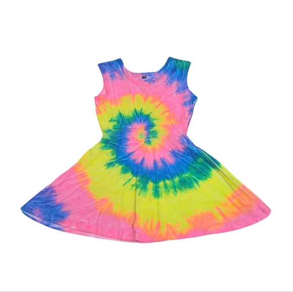 tie dye life Other - 1️⃣2️⃣3️⃣ Toddler Girl Rainbow Tie Dye Dress size 3/4 XS